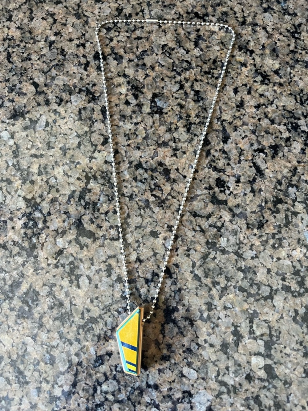 Upcycled Skateboard piece necklace